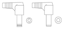 Right angle barrel type outline