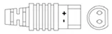 Interchangeable connector 2Pin outline
