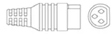 Interchangeable connector 3Pin outline